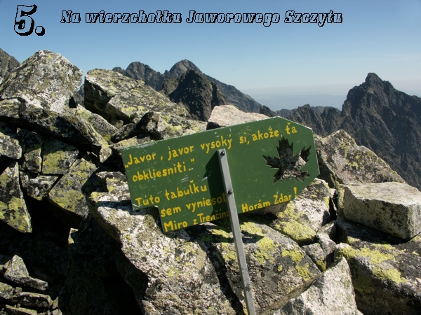 na wierzchołku Jaworowego Szczytu